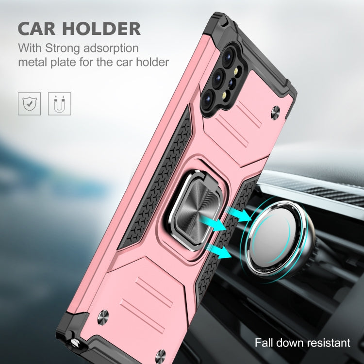 For Samsung Galaxy Note 10 Plus Magnetic Armor Shockproof TPU + PC Case with Metal Ring Holder