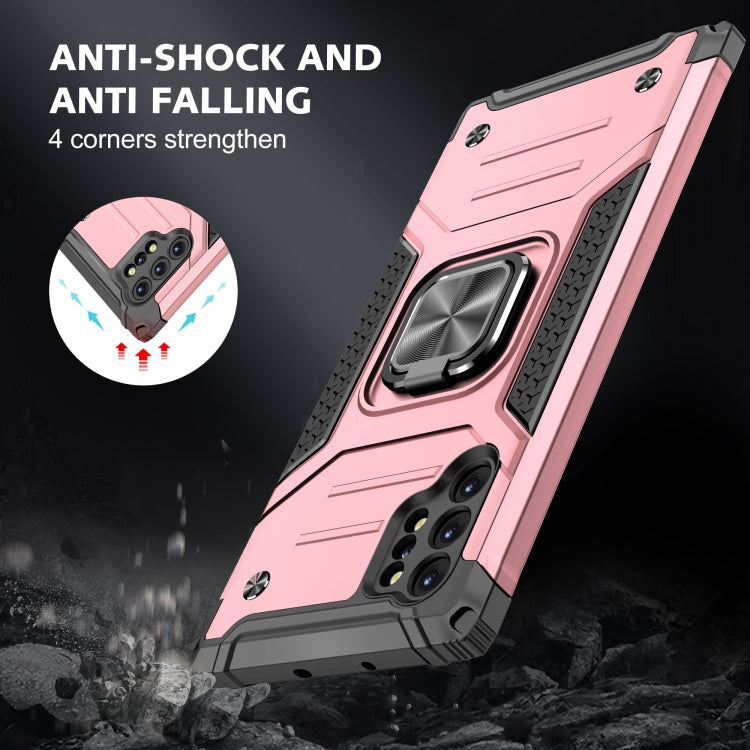 For Samsung Galaxy Note 10 Plus Magnetic Armor Shockproof TPU + PC Case with Metal Ring Holder