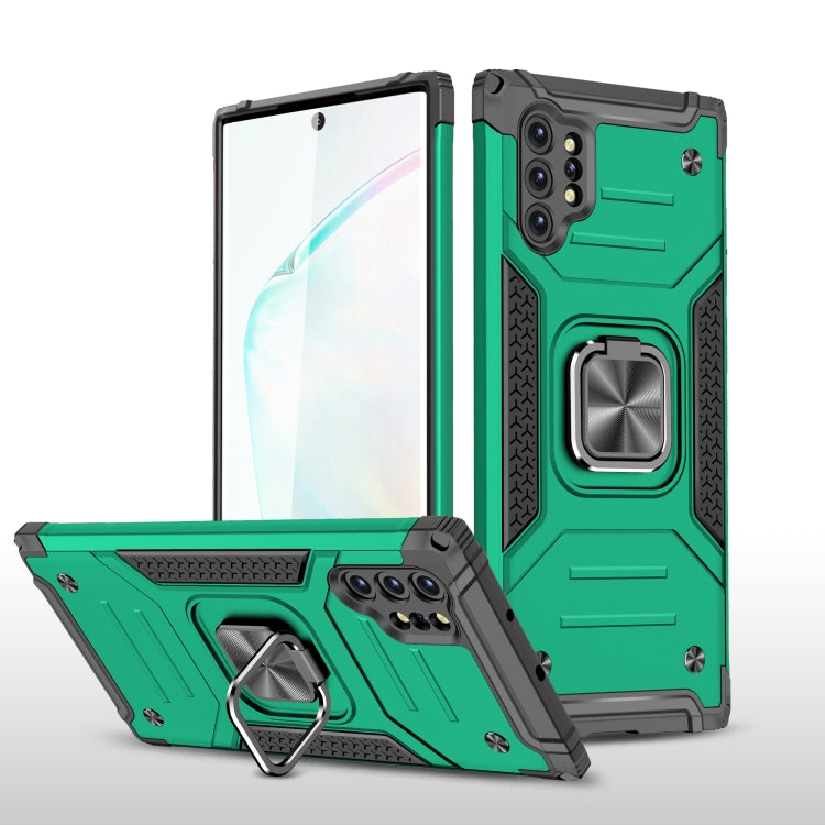 For Samsung Galaxy Note 10 Plus Magnetic Armor Shockproof TPU + PC Case with Metal Ring Holder