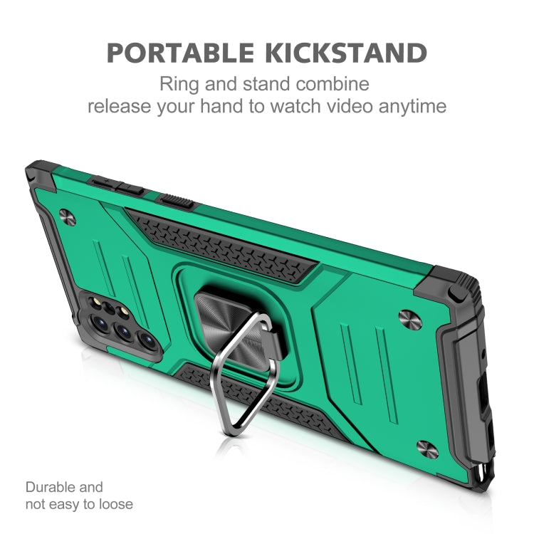 For Samsung Galaxy Note 10 Plus Magnetic Armor Shockproof TPU + PC Case with Metal Ring Holder