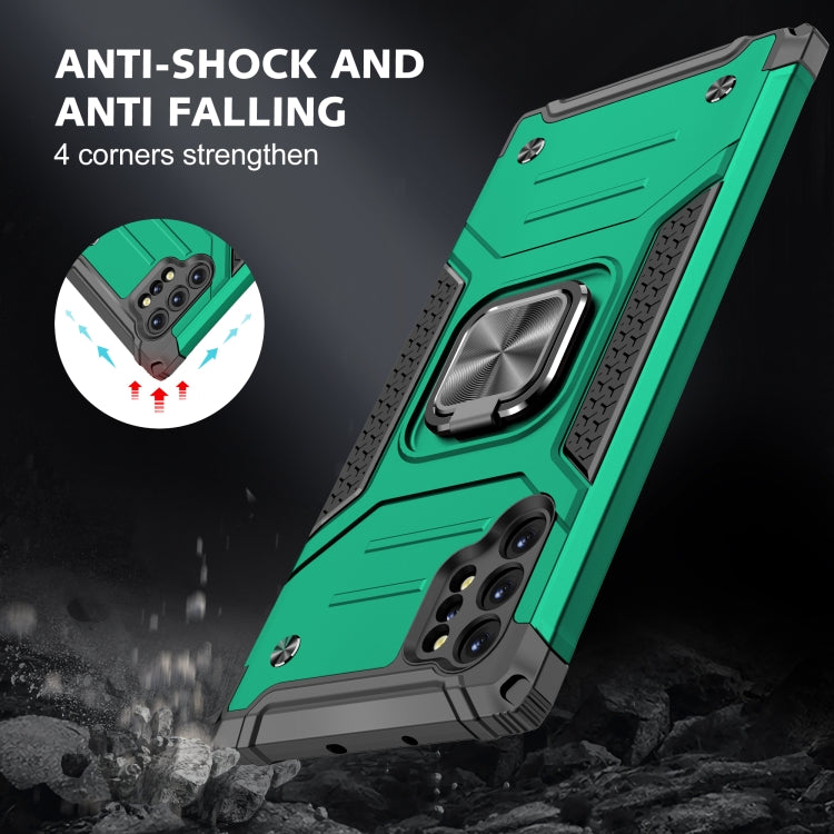 For Samsung Galaxy Note 10 Plus Magnetic Armor Shockproof TPU + PC Case with Metal Ring Holder