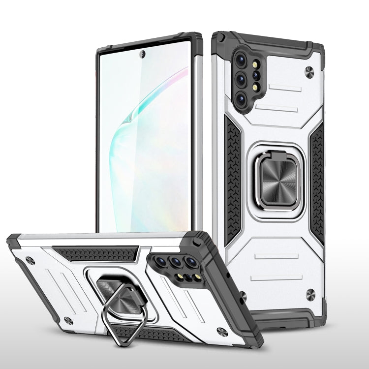 For Samsung Galaxy Note 10 Plus Magnetic Armor Shockproof TPU + PC Case with Metal Ring Holder