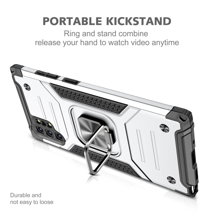 For Samsung Galaxy Note 10 Plus Magnetic Armor Shockproof TPU + PC Case with Metal Ring Holder