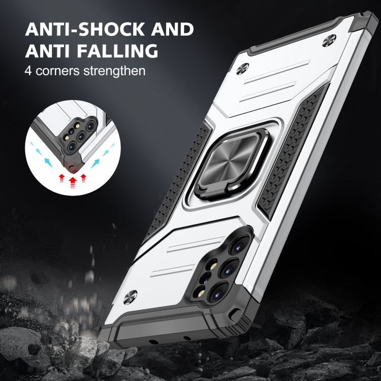 For Samsung Galaxy Note 10 Plus Magnetic Armor Shockproof TPU + PC Case with Metal Ring Holder