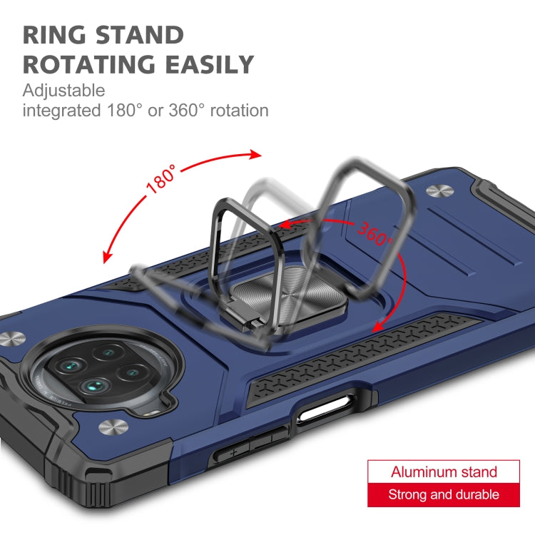 For Xiaomi Mi 10T Lite 5G Magnetic Armor Shockproof TPU + PC Case with Metal Ring Holder