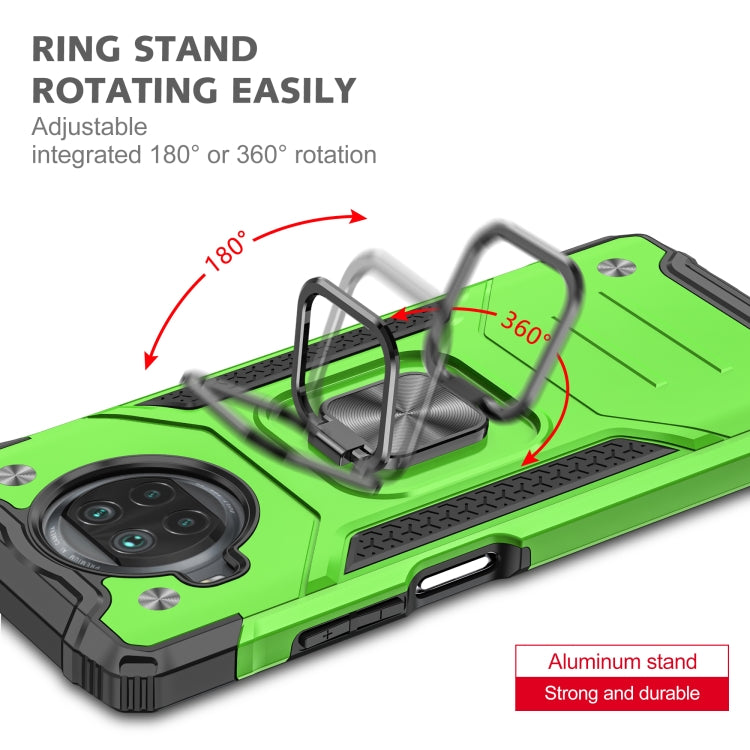 For Xiaomi Mi 10T Lite 5G Magnetic Armor Shockproof TPU + PC Case with Metal Ring Holder