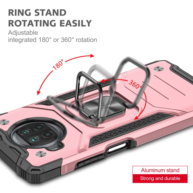 For Xiaomi Mi 10T Lite 5G Magnetic Armor Shockproof TPU + PC Case with Metal Ring Holder