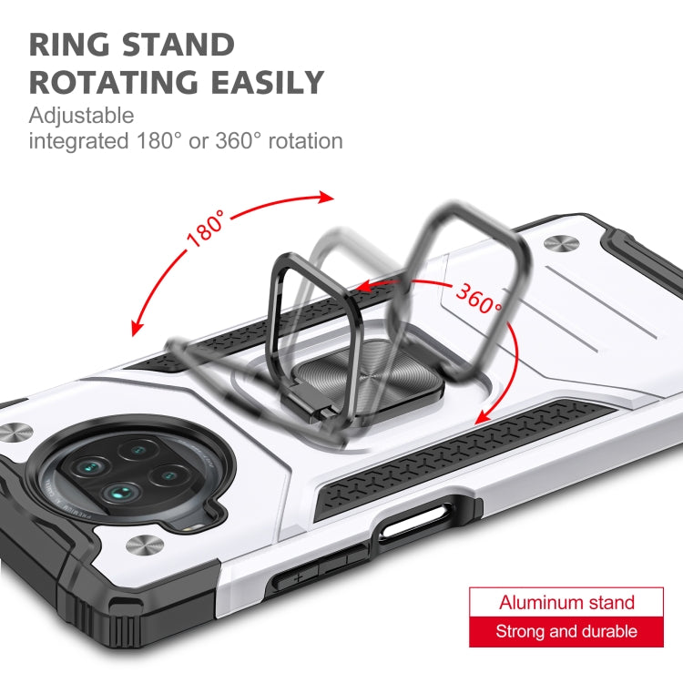 For Xiaomi Mi 10T Lite 5G Magnetic Armor Shockproof TPU + PC Case with Metal Ring Holder