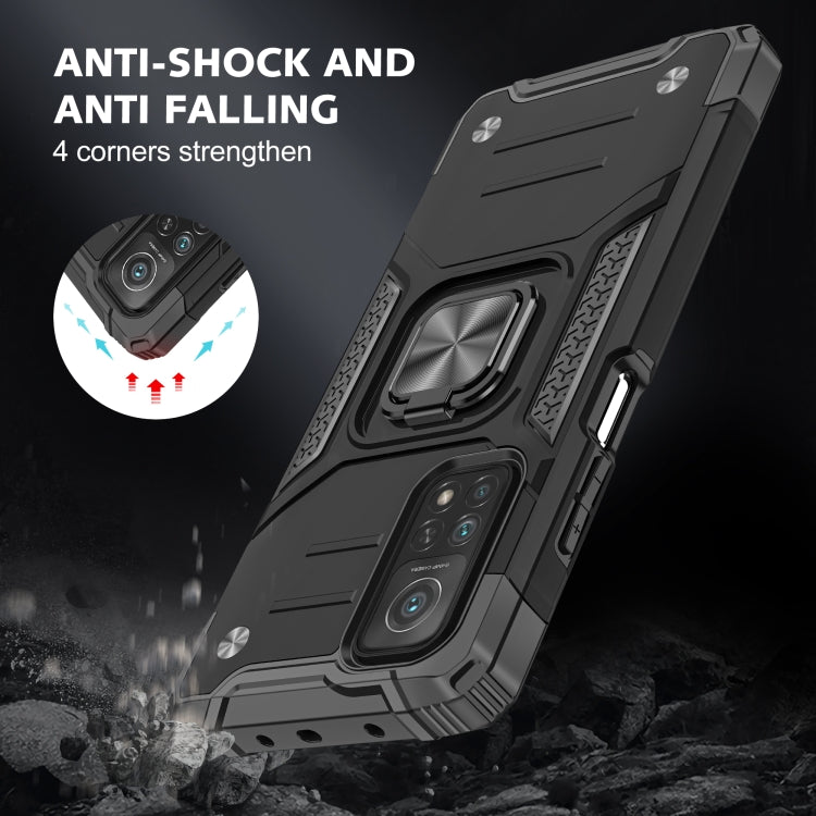 For Xiaomi Mi 10T Pro 5G Magnetic Armor Shockproof TPU + PC Case with Metal Ring Holder