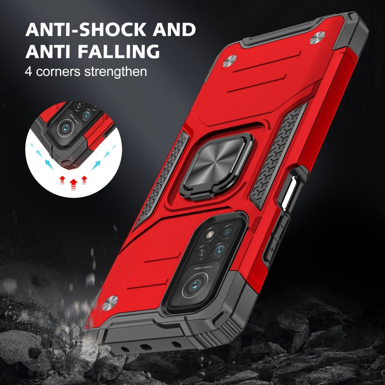 For Xiaomi Mi 10T Pro 5G Magnetic Armor Shockproof TPU + PC Case with Metal Ring Holder