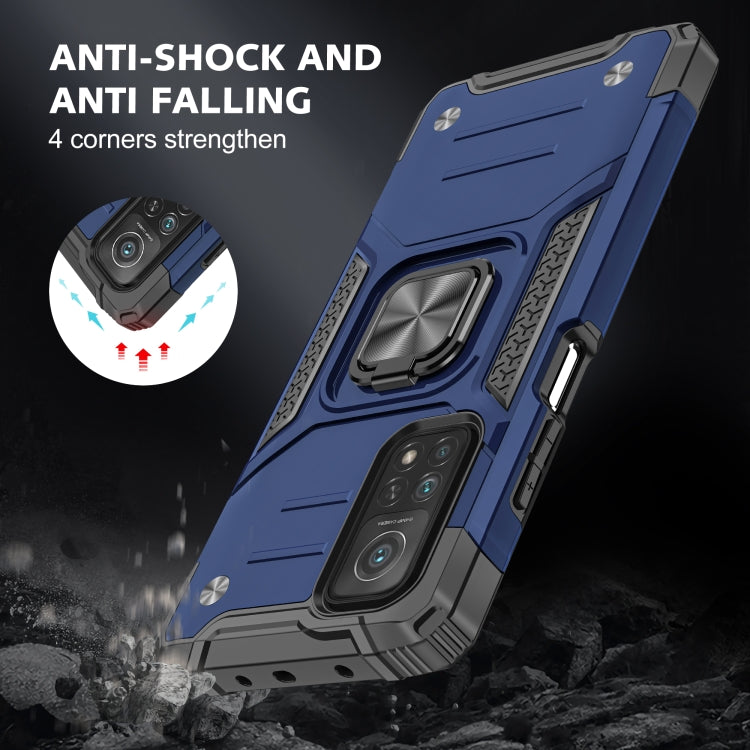 For Xiaomi Mi 10T Pro 5G Magnetic Armor Shockproof TPU + PC Case with Metal Ring Holder