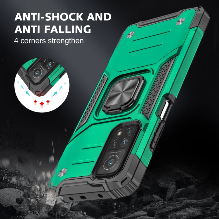 For Xiaomi Mi 10T Pro 5G Magnetic Armor Shockproof TPU + PC Case with Metal Ring Holder