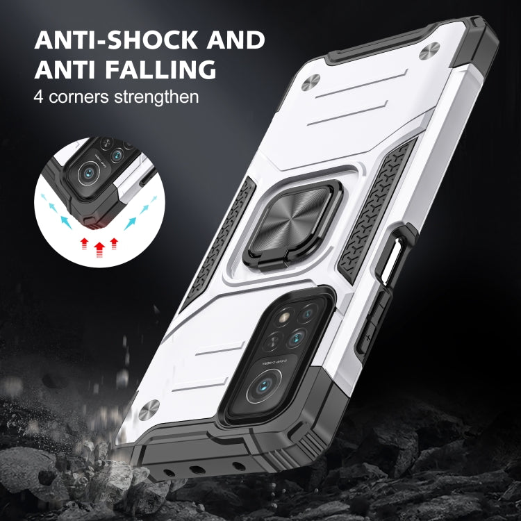 For Xiaomi Mi 10T Pro 5G Magnetic Armor Shockproof TPU + PC Case with Metal Ring Holder