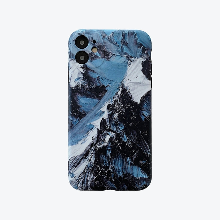 For iPhone 12 Colored Drawing Pattern Fine Hole IMD Shockproof TPU Protective Case
