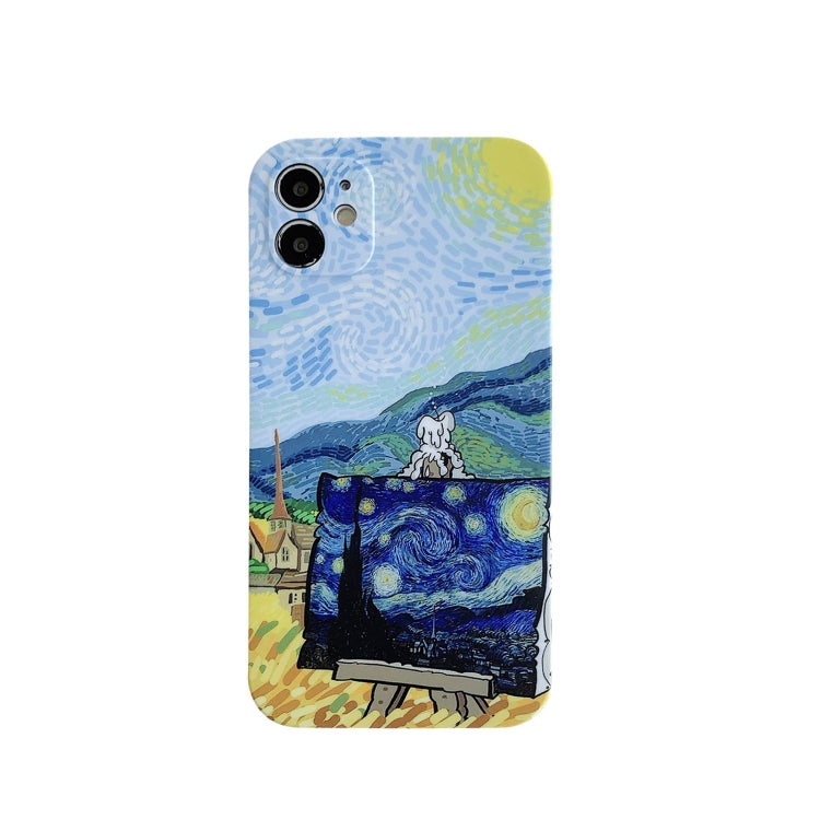For iPhone 11 Pro Max Colored Drawing Pattern Fine Hole IMD Shockproof TPU Protective Case