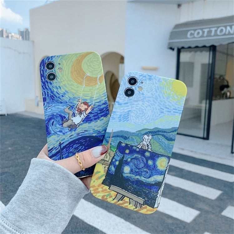 For iPhone 11 Pro Max Colored Drawing Pattern Fine Hole IMD Shockproof TPU Protective Case