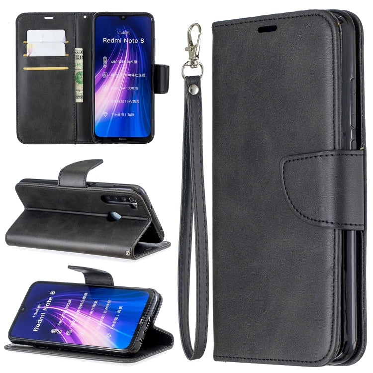 For Xiaomi Redmi Note 8 Retro Lambskin Texture Pure Color Horizontal Flip PU Leather Case with Holder & Card Slots & Wallet & Lanyard