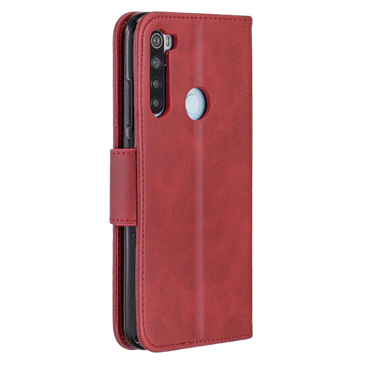 For Xiaomi Redmi Note 8 Retro Lambskin Texture Pure Color Horizontal Flip PU Leather Case with Holder & Card Slots & Wallet & Lanyard