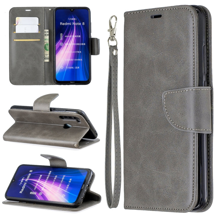 For Xiaomi Redmi Note 8 Retro Lambskin Texture Pure Color Horizontal Flip PU Leather Case with Holder & Card Slots & Wallet & Lanyard