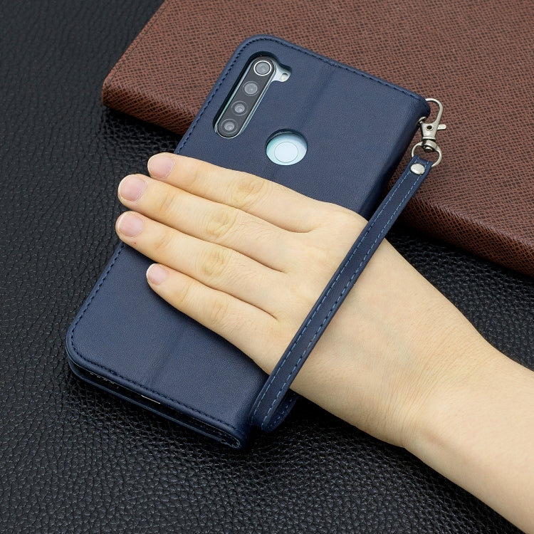 For Xiaomi Redmi Note 8 Retro Lambskin Texture Pure Color Horizontal Flip PU Leather Case with Holder & Card Slots & Wallet & Lanyard