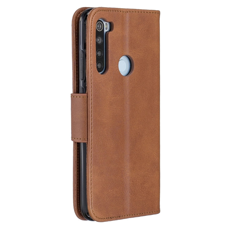 For Xiaomi Redmi Note 8 Retro Lambskin Texture Pure Color Horizontal Flip PU Leather Case with Holder & Card Slots & Wallet & Lanyard