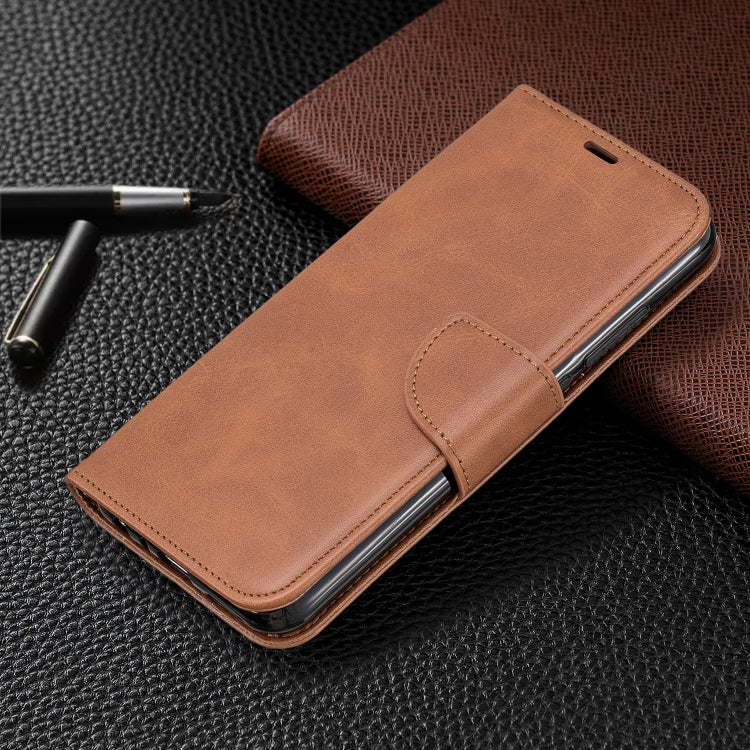 For Xiaomi Redmi Note 8 Retro Lambskin Texture Pure Color Horizontal Flip PU Leather Case with Holder & Card Slots & Wallet & Lanyard