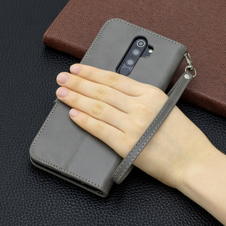 For Xiaomi Redmi Note 8Pro Retro Lambskin Texture Pure Color Horizontal Flip PU Leather Case with Holder & Card Slots & Wallet & Lanyard