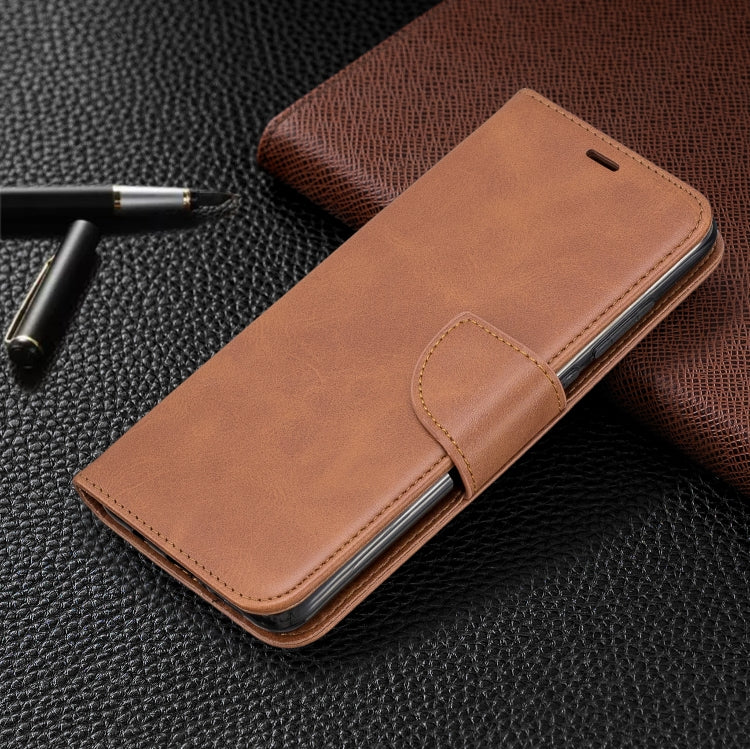 For Xiaomi Redmi Note 8Pro Retro Lambskin Texture Pure Color Horizontal Flip PU Leather Case with Holder & Card Slots & Wallet & Lanyard