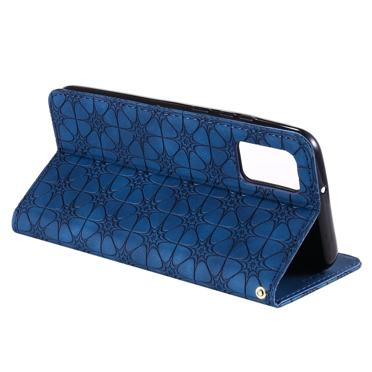 For Samsung Galaxy A02s Lucky Flowers Embossing Pattern Magnetic Horizontal Flip Leather Case with Holder & Card Slots