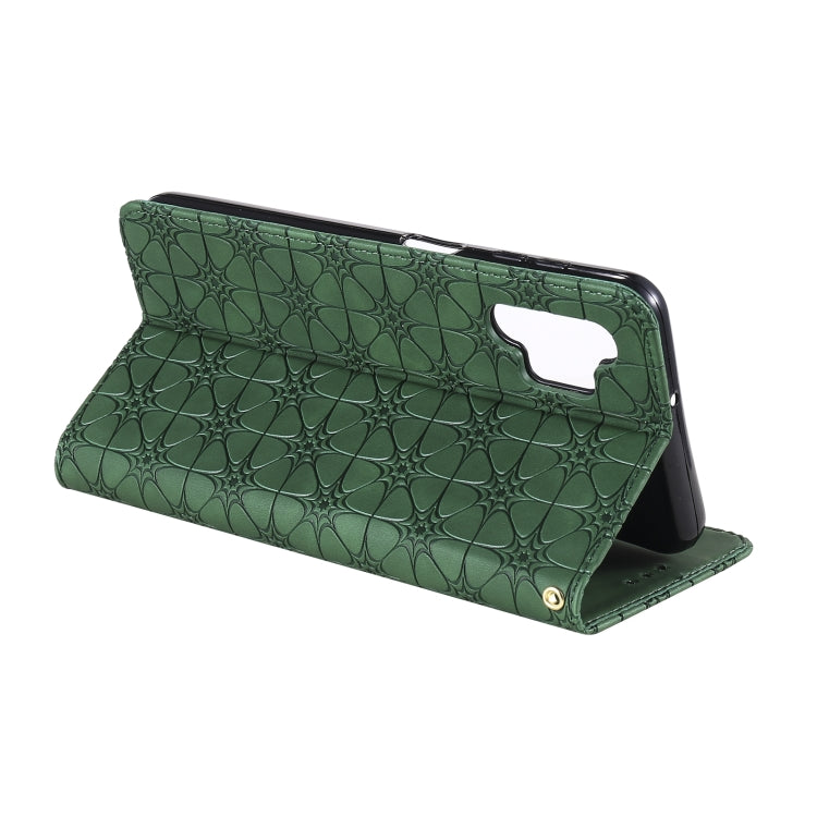 For Samsung Galaxy A32 5G Lucky Flowers Embossing Pattern Magnetic Horizontal Flip Leather Case with Holder & Card Slots