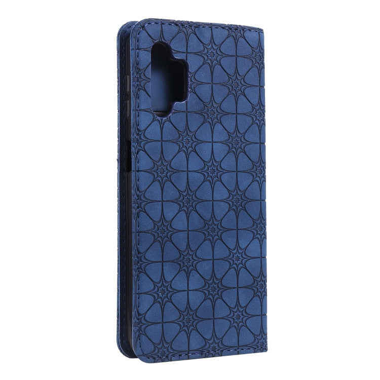 For Samsung Galaxy A32 5G Lucky Flowers Embossing Pattern Magnetic Horizontal Flip Leather Case with Holder & Card Slots