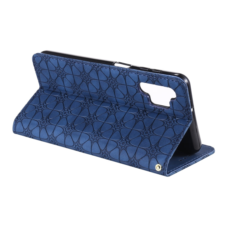 For Samsung Galaxy A32 5G Lucky Flowers Embossing Pattern Magnetic Horizontal Flip Leather Case with Holder & Card Slots