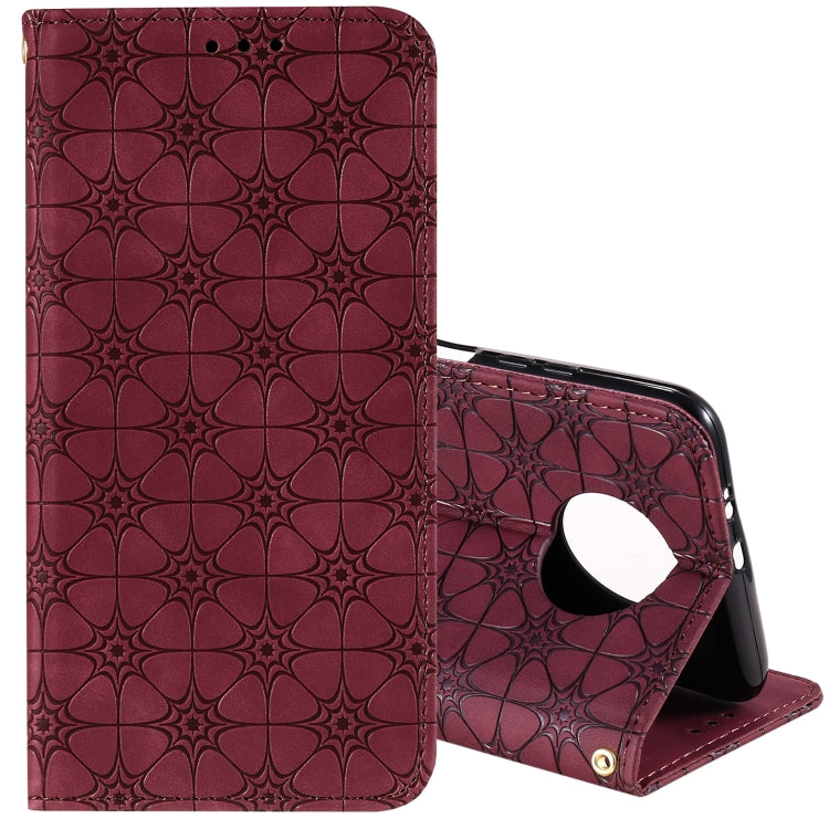 For Xiaomi Redmi Note 9 5G (CN Version) / Note 9T 5G Lucky Flowers Embossing Pattern Magnetic Horizontal Flip Leather Case with Holder & Card Slots