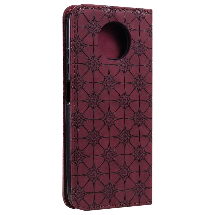 For Xiaomi Redmi Note 9 5G (CN Version) / Note 9T 5G Lucky Flowers Embossing Pattern Magnetic Horizontal Flip Leather Case with Holder & Card Slots