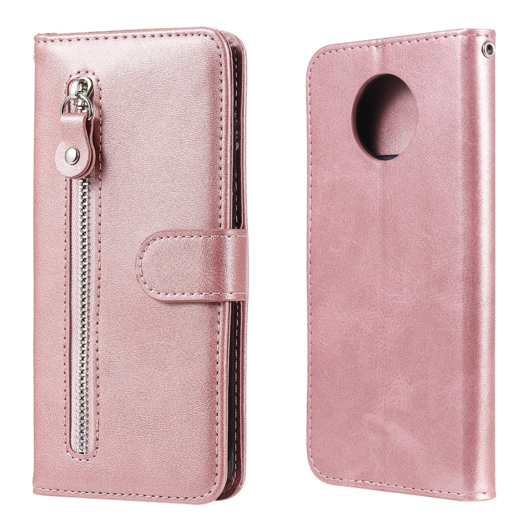 For Xiaomi Redmi Note 9 5G (CN Version) / Note 9T 5G Fashion Calf Texture Zipper Horizontal Flip Leather Case with Holder & Card Slots & Wallet