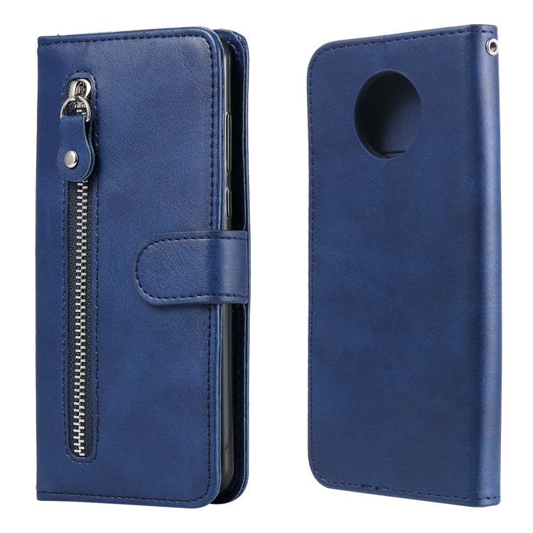 For Xiaomi Redmi Note 9 5G (CN Version) / Note 9T 5G Fashion Calf Texture Zipper Horizontal Flip Leather Case with Holder & Card Slots & Wallet