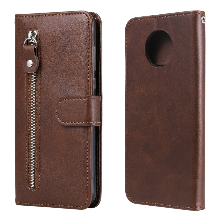 For Xiaomi Redmi Note 9 5G (CN Version) / Note 9T 5G Fashion Calf Texture Zipper Horizontal Flip Leather Case with Holder & Card Slots & Wallet