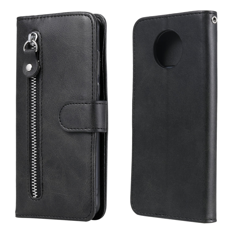 For Xiaomi Redmi Note 9 5G (CN Version) / Note 9T 5G Fashion Calf Texture Zipper Horizontal Flip Leather Case with Holder & Card Slots & Wallet