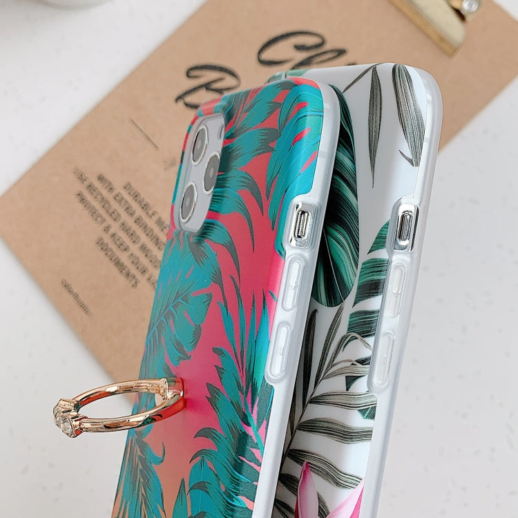 For iPhone 12 Pro Max Shockproof IMD TPU Protective Case with Ring Holder