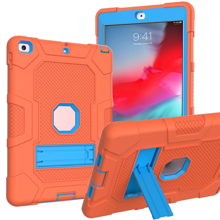 Contrast Color Robot Shockproof Silicone + PC Protective Case with Holder For iPad 9.7 (2018 / 2017)