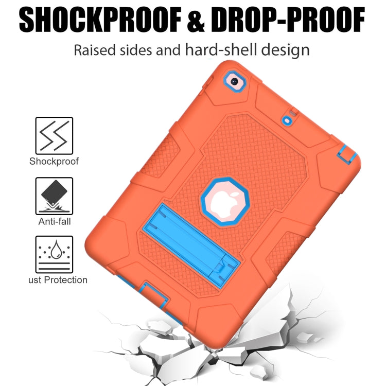 Contrast Color Robot Shockproof Silicone + PC Protective Case with Holder For iPad 9.7 (2018 / 2017)