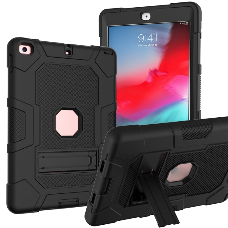 Contrast Color Robot Shockproof Silicone + PC Protective Case with Holder For iPad 9.7 (2018 / 2017)