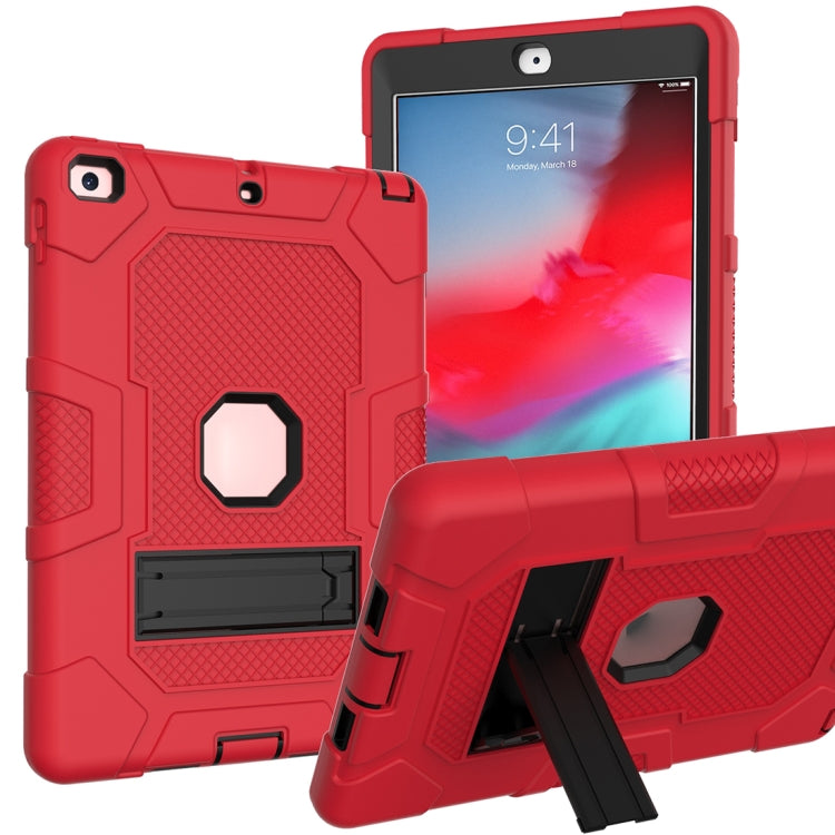 Contrast Color Robot Shockproof Silicone + PC Protective Case with Holder For iPad 9.7 (2018 / 2017)