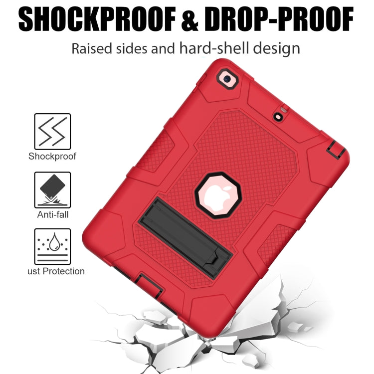 Contrast Color Robot Shockproof Silicone + PC Protective Case with Holder For iPad 9.7 (2018 / 2017)