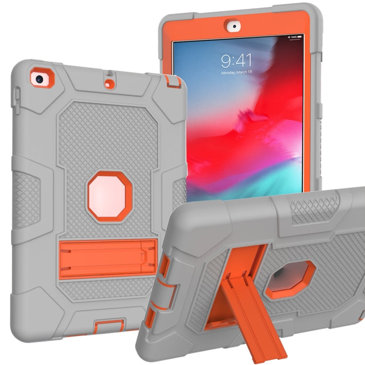 Contrast Color Robot Shockproof Silicone + PC Protective Case with Holder For iPad 9.7 (2018 / 2017)