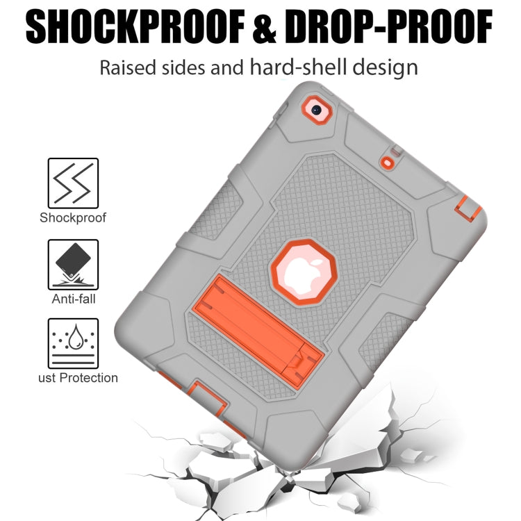 Contrast Color Robot Shockproof Silicone + PC Protective Case with Holder For iPad 9.7 (2018 / 2017)