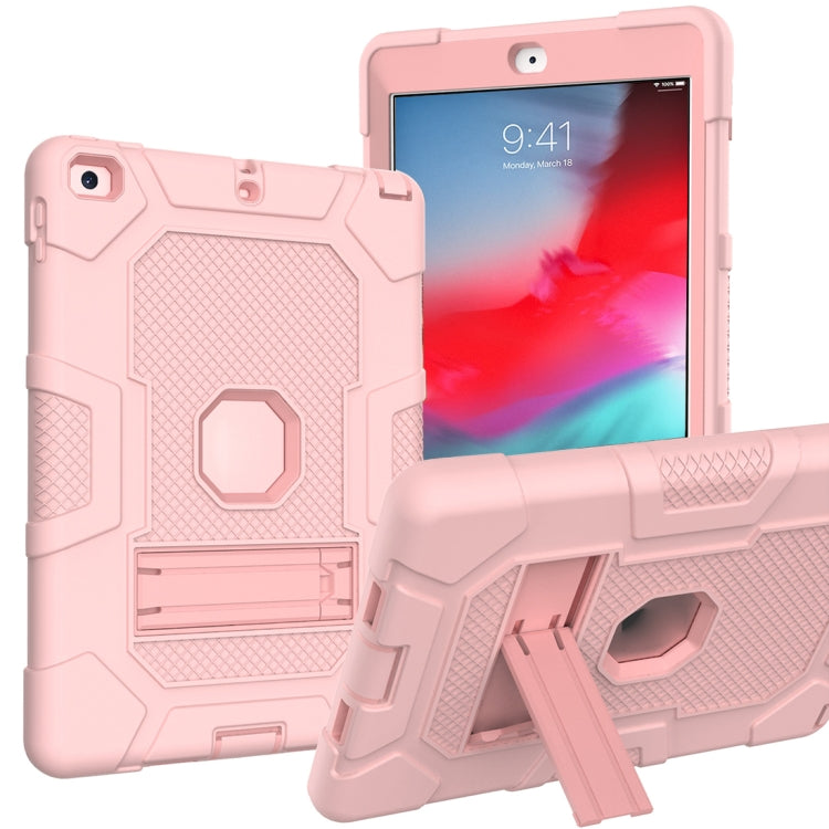 Contrast Color Robot Shockproof Silicone + PC Protective Case with Holder For iPad 9.7 (2018 / 2017)