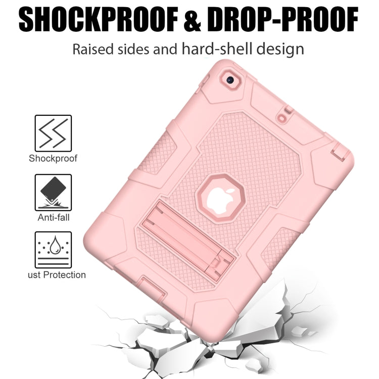 Contrast Color Robot Shockproof Silicone + PC Protective Case with Holder For iPad 9.7 (2018 / 2017)