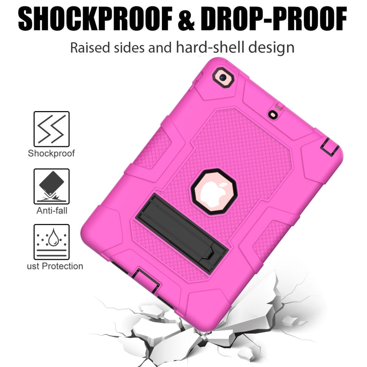 Contrast Color Robot Shockproof Silicone + PC Protective Case with Holder For iPad 9.7 (2018 / 2017)
