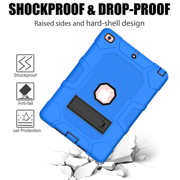 Contrast Color Robot Shockproof Silicone + PC Protective Case with Holder For iPad 9.7 (2018 / 2017)